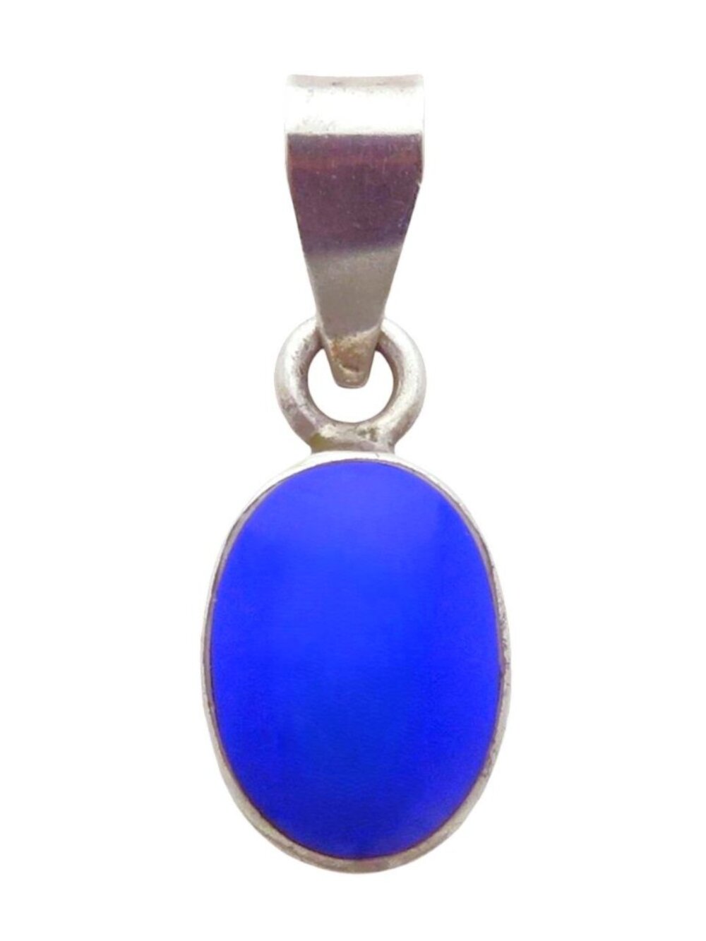Vintage 925 Sterling Silver Taxco Mexico Lapis Lazuli Cabochon Pendant